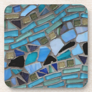 Dessous-de-verre Carreaux de mosaïque de bleu et de vert