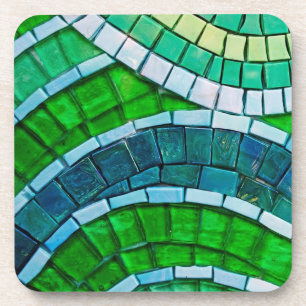 Dessous-de-verre Carreaux de mosaïque verte