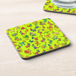 Dessous-de-verre Carreaux de Motif Animaux Abstraits