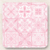 Dessous-de-verre Carreaux ornés en rose (Devant)