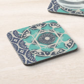 Dessous-de-verre Carrelage bleu Batik II (Côté gauche)