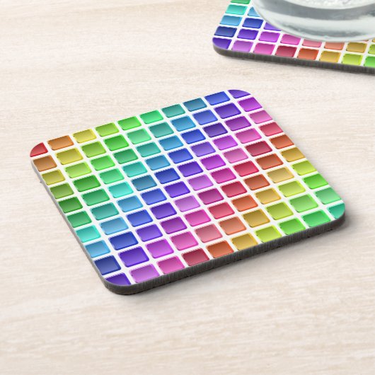 DESSOUS-DE-VERRE CARRELAGE COLORÉ CARRÉS (Côté gauche)