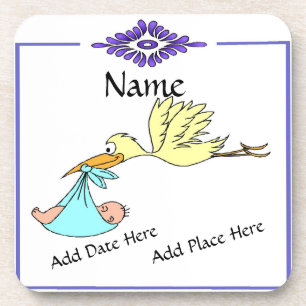 Dessous-de-verre Carrelage de naissance, Néerlandais, Personnaliser