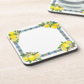 Dessous-de-verre Carrelage méditerranéen clair Sicilien Citrus Lemo (Côté gauche)