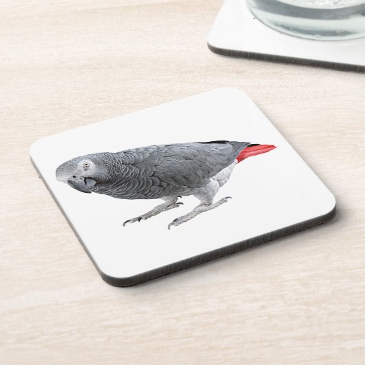 Dessous de verre carrés de conception "de gris (Côté gauche)