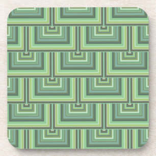 Dessous-de-verre Carrés écailles vert olive motif