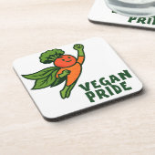 Dessous-de-verre Carrot Hero Vegan Pride (Côté gauche)