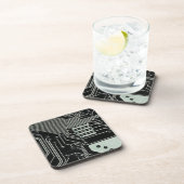 Dessous-de-verre Carte à circuit noir technologique (Côté Droit)