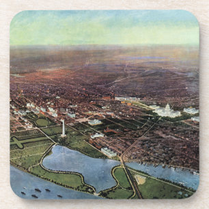 Dessous-de-verre Carte ancienne de Washington DC et de la rivière P