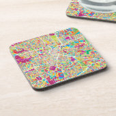 Dessous-de-verre Carte au néon de Houston, le Texas | (Côté gauche)