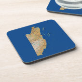 Dessous de verre Carte Belize (Côté gauche)