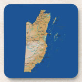 Dessous de verre Carte Belize (Devant)