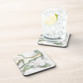 Dessous-de-verre Carte Cape Cod, Nantucket, Martha's Vineyard (Côté Droit)