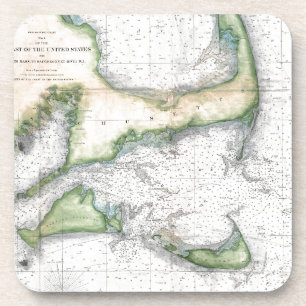 Dessous-de-verre Carte Cape Cod, Nantucket, Martha's Vineyard