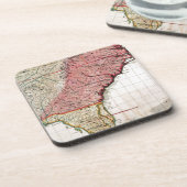 DESSOUS-DE-VERRE CARTE COLONIALE DE L'AMÉRIQUE, 1733 (Côté gauche)