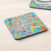 Dessous-de-verre Carte colorée d'Atlanta (Côté gauche)