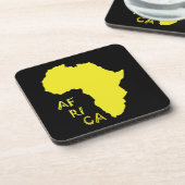 Dessous-de-verre Carte d'Afrique jaune funky (Côté gauche)