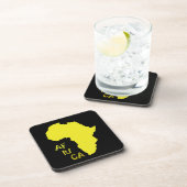Dessous-de-verre Carte d'Afrique jaune funky (Côté Droit)