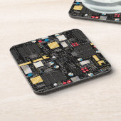 Dessous-de-verre Carte de circuit noir (Côté gauche)