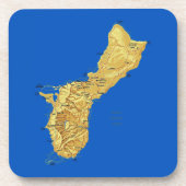 Dessous de verre Carte de Guam (Devant)