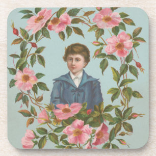Dessous-de-verre Carte de la Saint-Valentin allemande antique kitsc