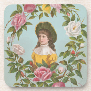 Dessous-de-verre Carte de la Saint-Valentin vintage allemande kitsc