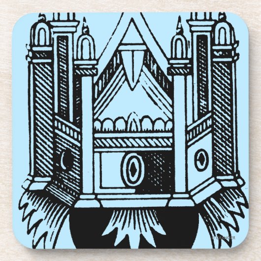 Dessous-de-verre Carte de tarot : L'as des tasses (Devant)