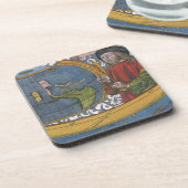 Dessous-de-verre Carte des Amériques avec Explorer Amerigo Vespucci (Côté gauche)