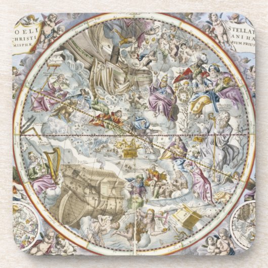 Dessous-de-verre Carte des constellations chrétiennes comme (Devant)