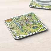 Dessous-de-verre Carte du centre-ville de San Antonio (Côté gauche)