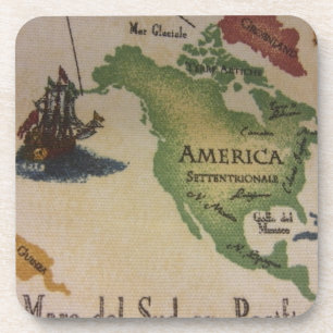 Dessous-de-verre Carte du monde - Amérique