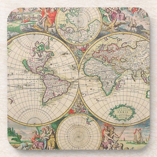 Dessous-de-verre Carte du monde antique (Devant)