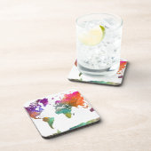 Dessous-de-verre Carte du monde dans l'aquarelle (Côté Droit)