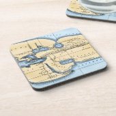 DESSOUS-DE-VERRE CARTE DU MONDE : ERATOSTHENES (Côté gauche)