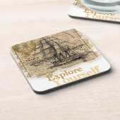 Dessous-de-verre Carte du monde vintage (Côté gauche)