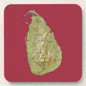 Dessous de verre Carte du Sri Lanka (Devant)