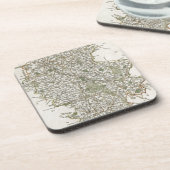 DESSOUS-DE-VERRE CARTE DU STAFFORDSHIRE, 1793 (Côté gauche)