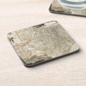 Dessous-de-verre Carte du Texas aux frontières du comté (Côté gauche)