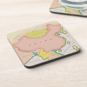 Dessous-de-verre Carte illustrée de la Chine
