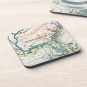 Dessous-de-verre Carte : L'Amérique du Nord, 1742 (Côté gauche)