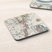 Dessous-de-verre Carte : L'Amérique du Nord, C1700 (Côté gauche)