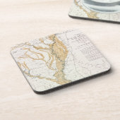 DESSOUS-DE-VERRE CARTE : LE FLEUVE MISSISSIPPI, 1861 (Côté gauche)