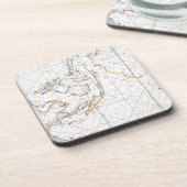 DESSOUS-DE-VERRE CARTE : LES INDES EST, 1670 (Côté gauche)