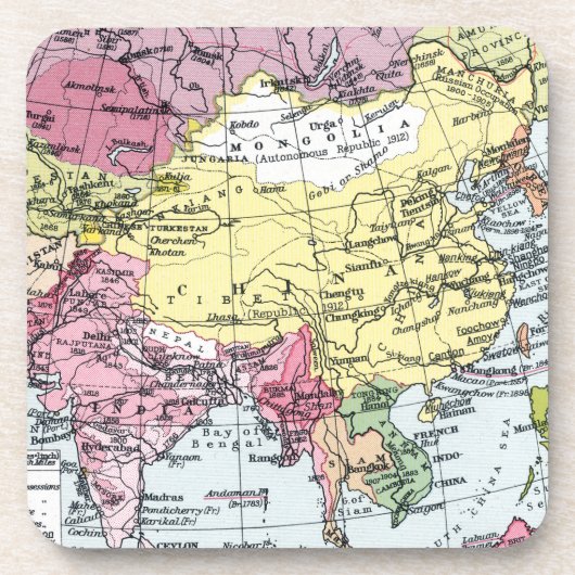 DESSOUS-DE-VERRE CARTE : L'EUROPE EN ASIE (Devant)