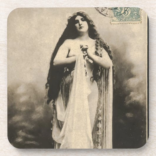 Dessous-de-verre Carte postale Déesse Ethérée vintage (Devant)