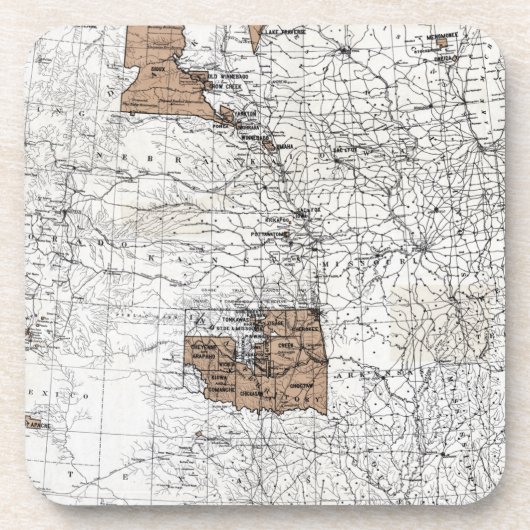 DESSOUS-DE-VERRE CARTE : RÉSERVATIONS, 1888 (Devant)