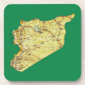 Dessous de verre Carte Syrie (Devant)