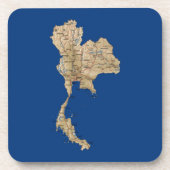 Dessous de verre Carte Thaïlande (Devant)