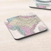 Dessous-de-verre Carte vintage de l'Inde (1855) (Côté gauche)