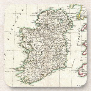 Dessous-de-verre Carte vintage de l'Irlande (1771)